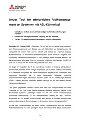 Presseinformation Kältemittelrechner Word Doc Presseinformation Kältemittelrechner Word Doc